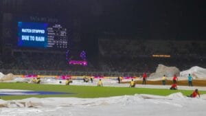 Thunderstorm Turns IPL Match into 'Absolute Chaos'