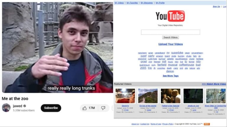 YouTube Turns 20: Watch the Original 18-Second Video uploaded by Co-Founder Jawed Karim