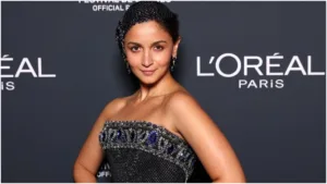 Alia Bhatt Stuns in Sparkling Blue Gown at Cannes Film Festival