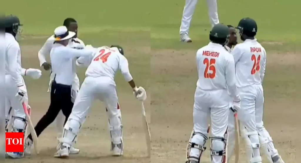 Bangladesh and South Africa Emerging Teams Clash in Ugly Scenes