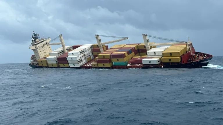 Cargo Ship Sinks, Crew Rescued, Hazardous Containers Spark Coastal Fears