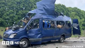 Horrific Attack: Russian Drone Kills 9 Civilians Aboard Bus in Ukraine