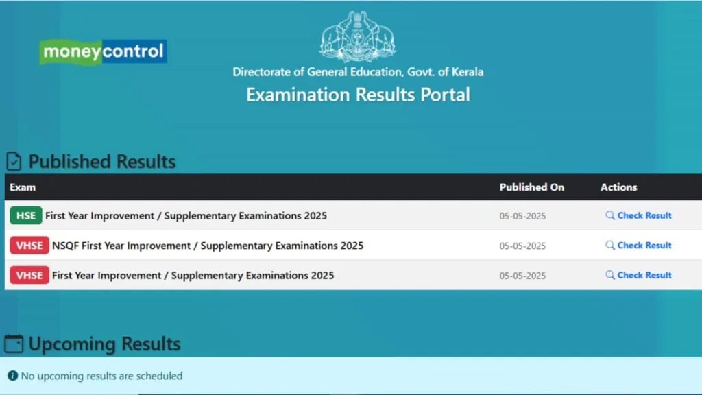 कर्नाटक 11वीं इंप्रूवमेंट रिजल्ट 2025 आउट!  👉  results.hse.kerala.gov.in पर चेक करें