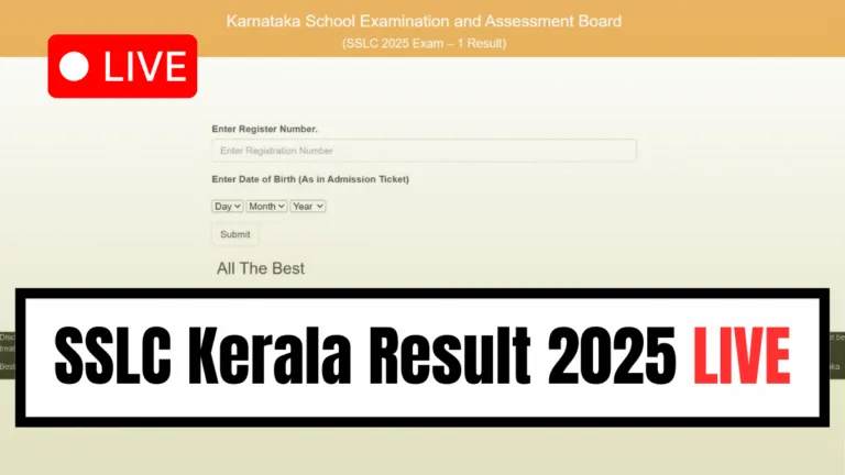 Kerala SSLC Result 2025 OUT: Check Scores Now at keralaresults.nic.in