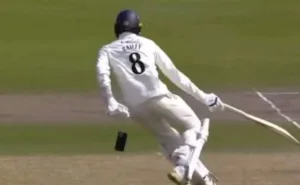 Mobile Phone Slips Out of Cricketer's Pocket During Match