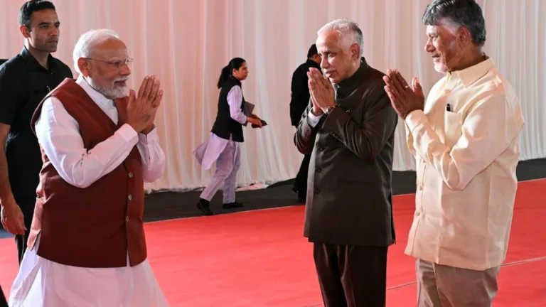 PM Modi in Andhra Pradesh LIVE: PM Modi lays foundation, inaugurates projects worth ₹58,000 crore in Amaravati