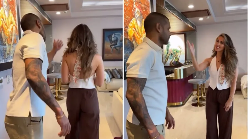 Shikhar Dhawan Enacts Bollywood Classic With Girlfriend Sophie Shine, Fans React!