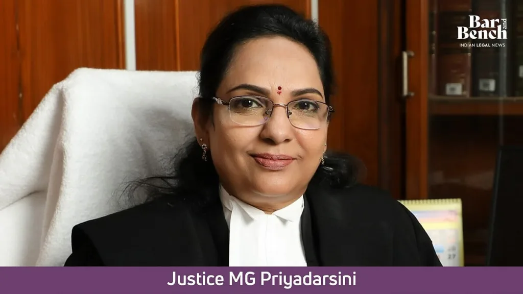 Telangana High Court की Justice MG Priyadarsini अलविदा