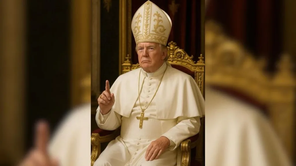 Trump  'Pope' बनकर  सोशल मीडिया में  विवाद!